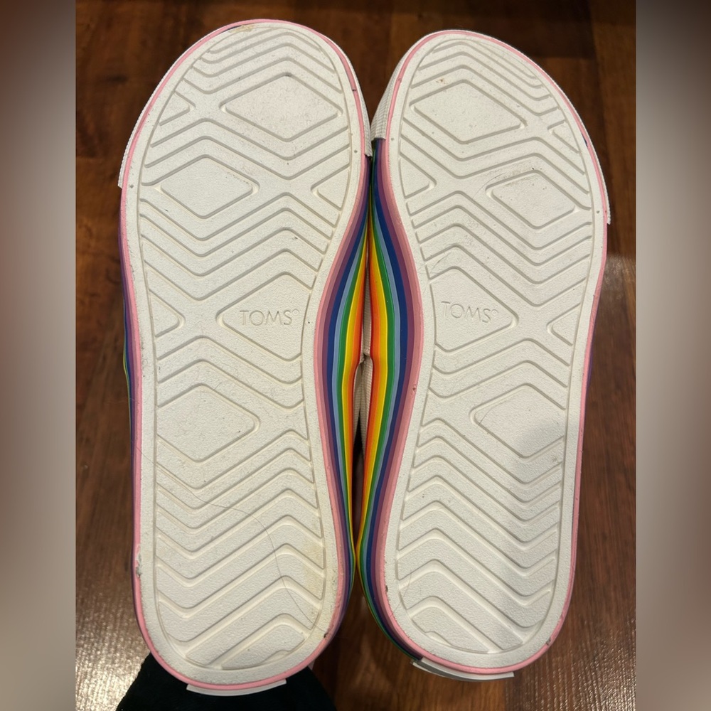 Toms Alpargata Fenix Rainbow Sneakers Shoes LGBTQ+ Cream Women’s 9 Pride - Picture 5 of 7